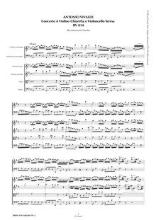 VIVALDI. RV 814 Concerto per Violíno e Violoncello in Si-b maggiore per Chiareta e Teresa -ricostruzione Olivier Fourés-