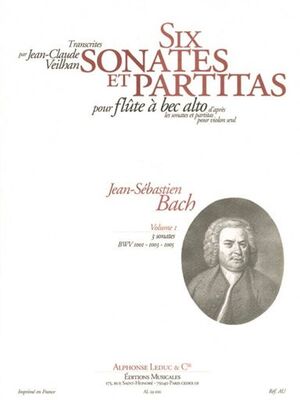 Bach, J. S. Sonatas et Partitas. Vol.1. Flute a bec. BWV1001, BWV1003, BWV1005.