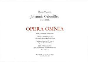 Cabanilles. Opera Omnia X