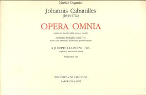 Cabanilles. Opera Omnia VII