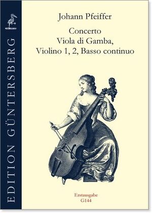 Pfeiffer. Concerto Viola da Gamba, Violino 1, 2, Basso continuo