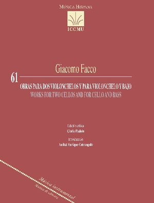 Facco. Obras para 2 violonchelos y para violonchelo y bajo