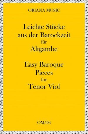 Easy Baroque pieces for Tenor Viol