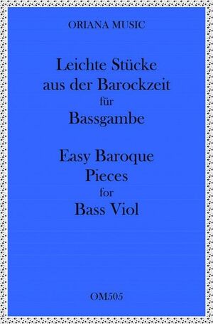 Easy Baroque pieces for Bass Viol