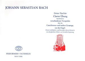 Bach, J. S. Clavier Ubung III