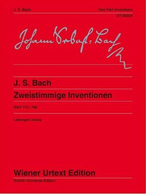 Bach, J. S. Two part Inventionen BWV 772-781 with fingerings