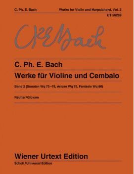 Bach, C. P. E. Werke für Violine und Cembalo Sonaten Volume 2.