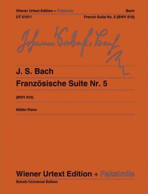 Bach, J. S. BWV816. French Suite nº5 G-Dur (Fak+urtext)