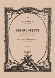 Boccherini. Sei quintetti G 431-436 op.55. Partes