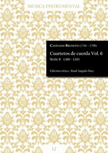 Brunetti, Cayetano. Cuartetos de cuerda vol. 6 L180-L183