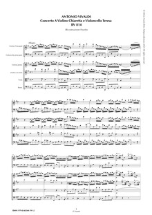 VIVALDI. RV 814 Concerto per Violíno e Violoncello in Si-b maggiore per Chiareta e Teresa -ricostruzione Olivier Fourés-