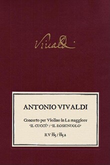 VIVALDI. RV 335/ RV 335a Concerto per Violino in La maggiore 