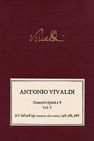 VIVALDI. Concerti ripieni à 4 vol. 5. RV 113, RV 124, RV 151 