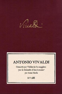 VIVALDI. RV 286 Concerto per Violino Fa maggiore 