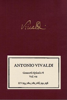 VIVALDI. Concerti ripieni à 4 vol. 7. RV 119, RV 140, RV 141, RV 143, RV 150, RV 156