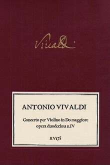 VIVALDI. RV 173 Concerto per Violino in Do maggiore opera duodecima n.IV