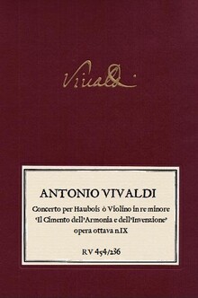 VIVALDI. RV 454/236 Concerto per Haubois ò Violino in re minore 