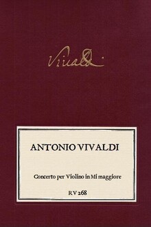 VIVALDI. RV 268 Concerto per Violino in Mi maggiore