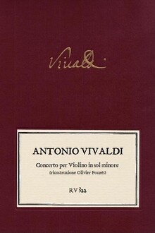 VIVALDI. RV 322 Concerto per Violino in sol minore (ricostruzione Olivier Fourés)