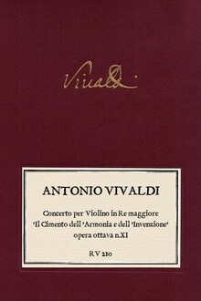 VIVALDI. RV 210 Concerto per Violino in Re maggiore 