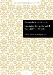 Brunetti. Cuartetos de cuerda Vol.1 Opera 2 (1774) L150-L155
