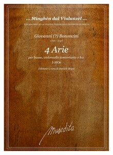 Bononcini. 4 arie per basso, violoncello concertante e b.c.