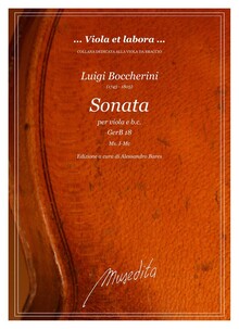Boccherini. Sonata per viola e basso continuo GerB 18 Ms. I-Mc