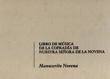 Libro de musica cofradía de la novena. Calderon y otros