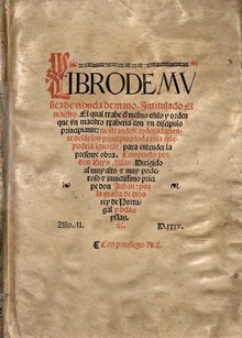 Milan. Libro de música de vihuela de mano intitulado El Maestro (Valencia, 1536)